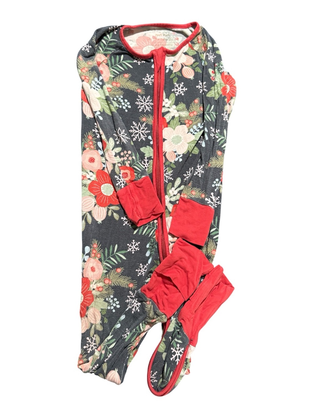Little Sleepies Christmas zip pjs
